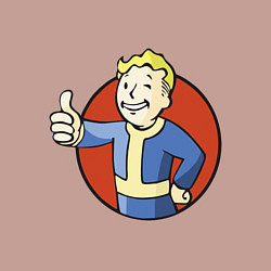 Свитшот хлопковый мужской Vault boy like, цвет: пыльно-розовый — фото 2