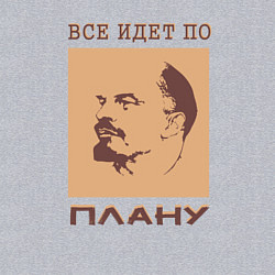 Свитшот хлопковый мужской Всё Идёт По Плану Ленин, цвет: меланж — фото 2