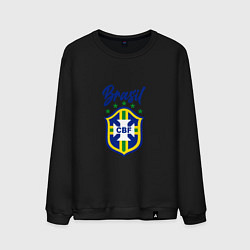 Свитшот хлопковый мужской Brasil Football, цвет: черный