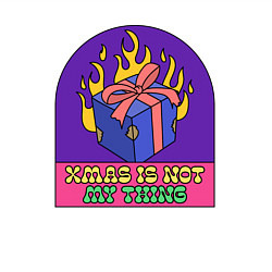 Свитшот хлопковый мужской Christmas is not my thing, цвет: белый — фото 2