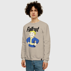 Свитшот хлопковый мужской Fallout blondie boy, цвет: миндальный — фото 2