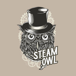 Свитшот хлопковый мужской Steam owl, цвет: миндальный — фото 2