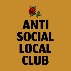 Свитшот хлопковый мужской Anti social local club, цвет: горчичный — фото 2