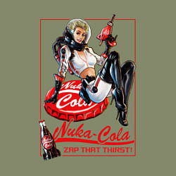 Свитшот хлопковый мужской Nuka - cola girl, цвет: авокадо — фото 2