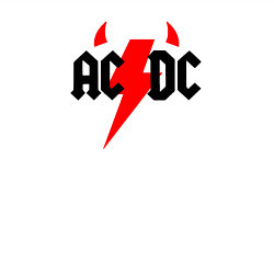 Свитшот хлопковый мужской AC DC - рога, цвет: белый — фото 2