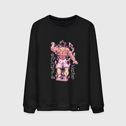 Свитшот хлопковый мужской Аниме Бодибилдер - Боец Баки Ханма, цвет: черный
