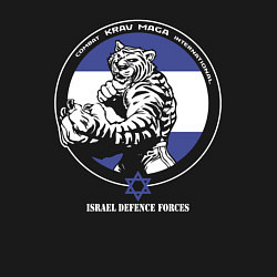 Свитшот хлопковый мужской Krav-maga emblem tiger, цвет: черный — фото 2