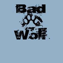 Свитшот хлопковый мужской Bad Wolf - Злой волк, цвет: мягкое небо — фото 2
