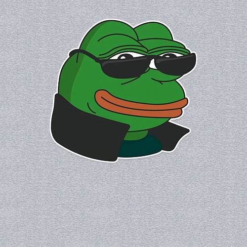 Мужской свитшот Лягушонок Пепе крутой / Меланж – фото 3