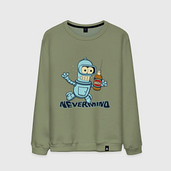 Свитшот хлопковый мужской Little Bender, цвет: авокадо