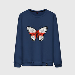 Свитшот хлопковый мужской Бабочка - Англия, цвет: тёмно-синий