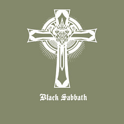 Свитшот хлопковый мужской Black sabbath крест, цвет: авокадо — фото 2