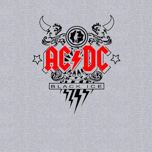 Мужской свитшот ACDC Black Ice с молниями / Меланж – фото 3