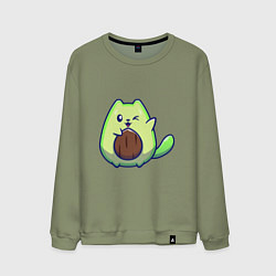 Мужской свитшот Avocado green cat