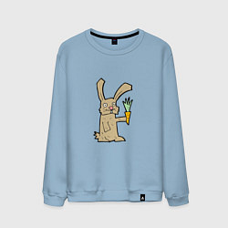 Свитшот хлопковый мужской Rabbit & Carrot, цвет: мягкое небо
