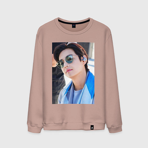 Мужской свитшот Тигренок Ви / Пыльно-розовый – фото 1