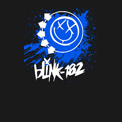 Свитшот хлопковый мужской Blink 182 - клякса краски, цвет: черный — фото 2