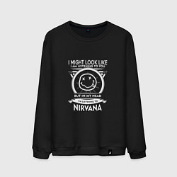 Мужской свитшот Listening to NIRVANA