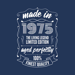 Свитшот хлопковый мужской Made in 1975 retro old school, цвет: тёмно-синий — фото 2