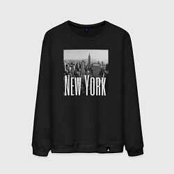 Свитшот хлопковый мужской New York city in picture, цвет: черный
