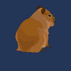 Свитшот хлопковый мужской Капибара лениво отдыхает, цвет: тёмно-синий — фото 2