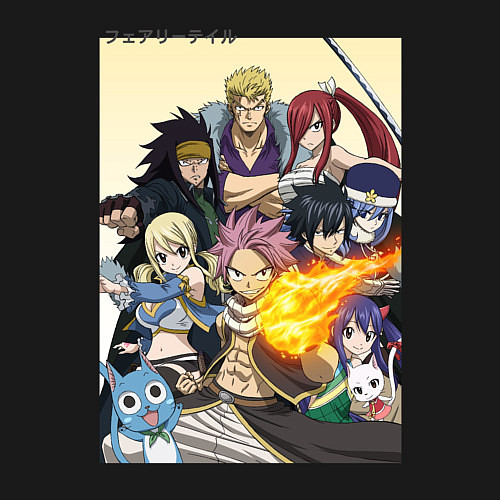 Мужской свитшот Fairy Tail heroes / Черный – фото 3