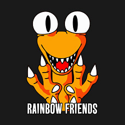 Свитшот хлопковый мужской Радужные друзья - Оранжевый, цвет: черный — фото 2