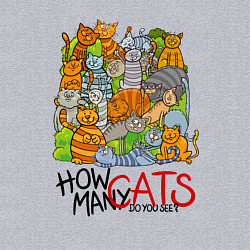 Свитшот хлопковый мужской Сколько котов вы видите?, цвет: меланж — фото 2
