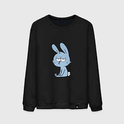 Свитшот хлопковый мужской Chill rabbit, цвет: черный