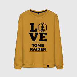 Свитшот хлопковый мужской Tomb Raider love classic, цвет: горчичный