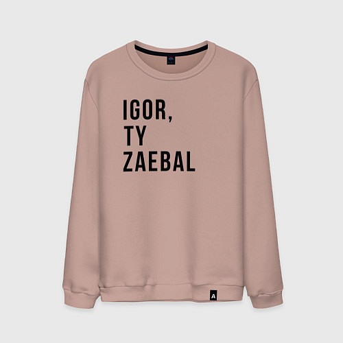 Мужской свитшот Nado bylo tebya srazu / Пыльно-розовый – фото 1