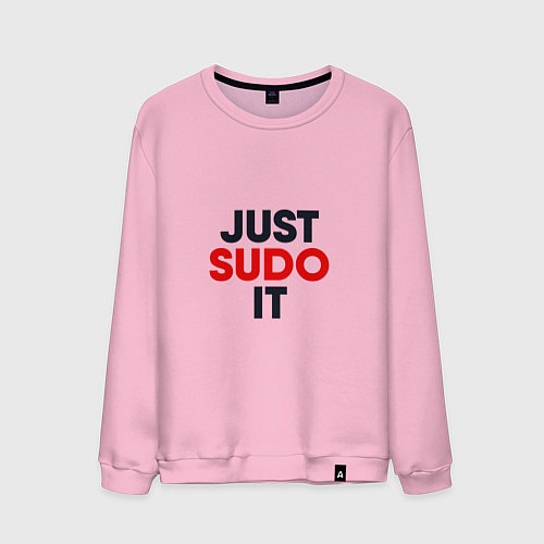 Мужской свитшот Just sudo / Светло-розовый – фото 1