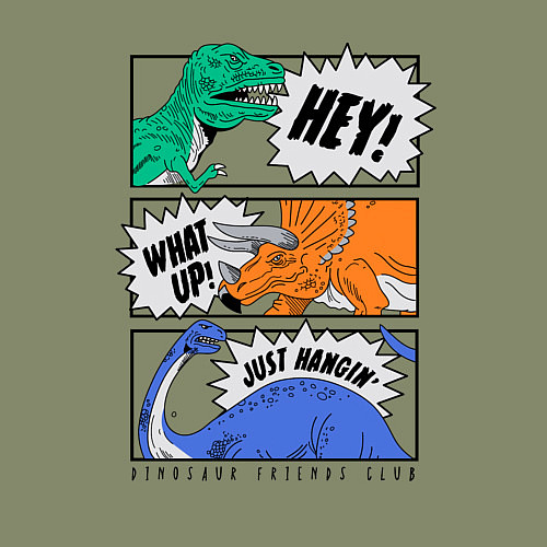 Мужской свитшот Поп арт говорящие динозавры / Авокадо – фото 3