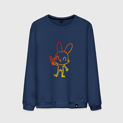 Свитшот хлопковый мужской Солнечный кролик, цвет: тёмно-синий