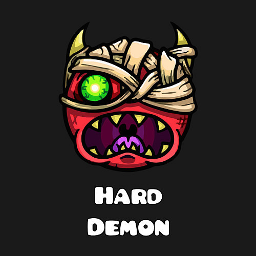 Мужской свитшот Geometry Dash hard demon / Черный – фото 3