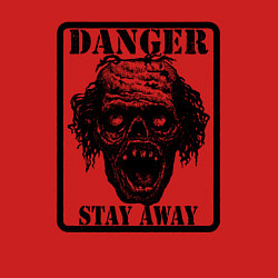 Свитшот хлопковый мужской Опасно зомби, цвет: красный — фото 2