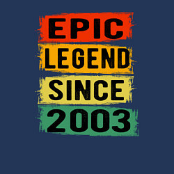 Свитшот хлопковый мужской Эпичный и легендарный с 2003, цвет: тёмно-синий — фото 2