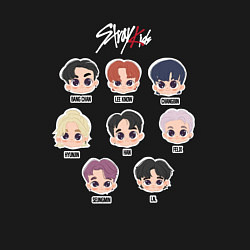 Свитшот хлопковый мужской Stray Kids Chibi, цвет: черный — фото 2