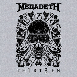 Свитшот хлопковый мужской Megadeth Thirteen, цвет: меланж — фото 2