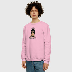 Свитшот хлопковый мужской Пиксельные фантазии, цвет: светло-розовый — фото 2