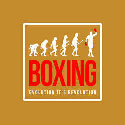 Свитшот хлопковый мужской Boxing evolution its revolution, цвет: горчичный — фото 2