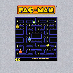 Свитшот хлопковый мужской Pac-Man на ZX-Spectrum, цвет: меланж — фото 2