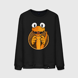 Свитшот хлопковый мужской Радужные друзья: Оранжевый, цвет: черный