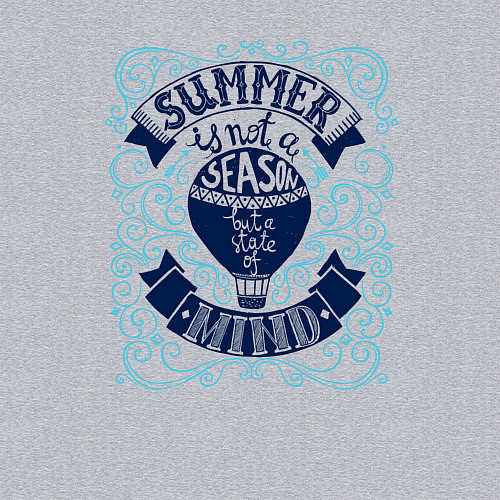 Мужской свитшот Лето - это не сезон, а состояние души / Меланж – фото 3