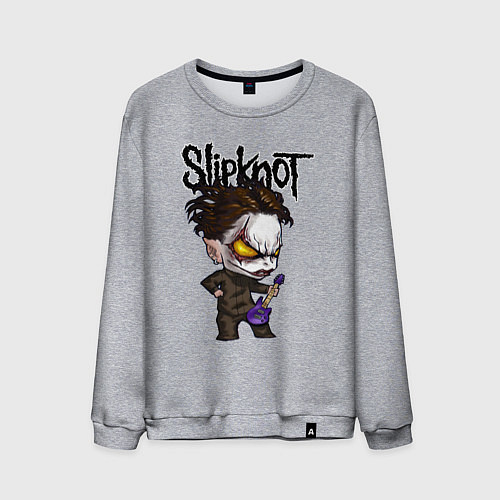 Мужской свитшот Slipknot - art / Меланж – фото 1