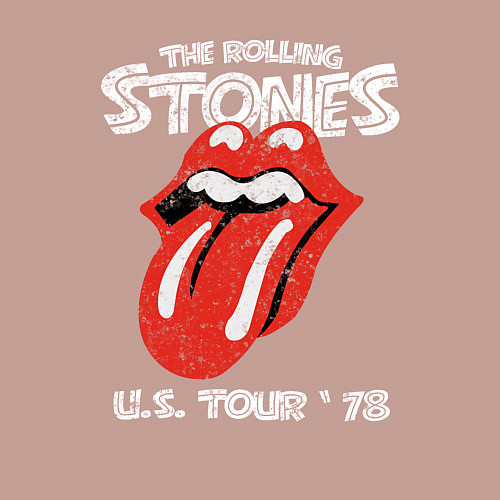 Мужской свитшот The Rolling Stones 78 / Пыльно-розовый – фото 3