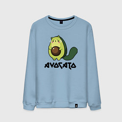 Свитшот хлопковый мужской Avocado - AvoCATo - Joke, цвет: мягкое небо