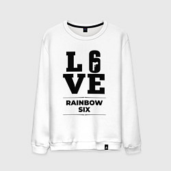 Свитшот хлопковый мужской Rainbow Six love classic, цвет: белый