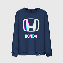 Мужской свитшот Значок Honda в стиле glitch