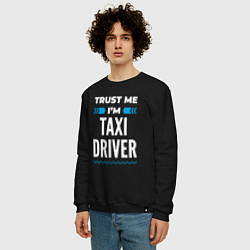 Свитшот хлопковый мужской Trust me Im taxi driver, цвет: черный — фото 2